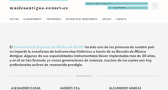 Desktop Screenshot of musicaantigua.consev.es